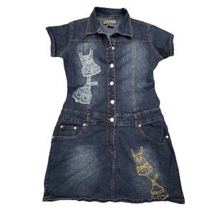 Neeso Mini Skirt Jumpsuit Denim Women's Size Large Stretch Material